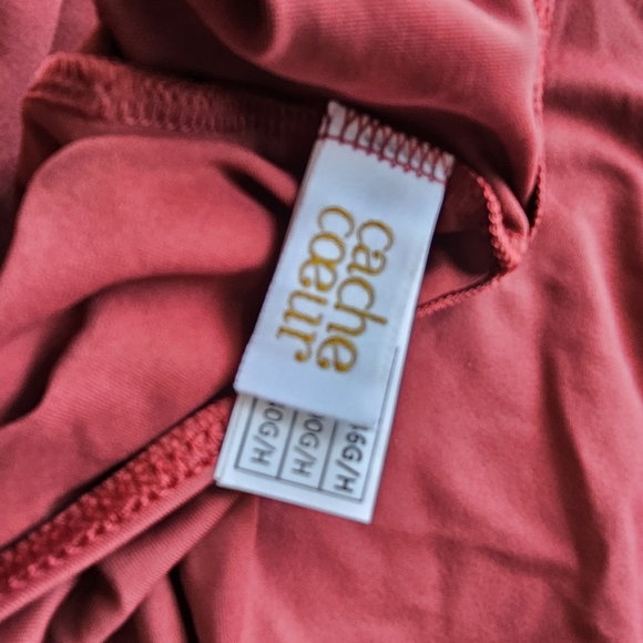 Cache Coeur Underwired Maternity Swimsuit Monaco terracotta Sz 40G/H(4D-5D) - Picture 6 of 11